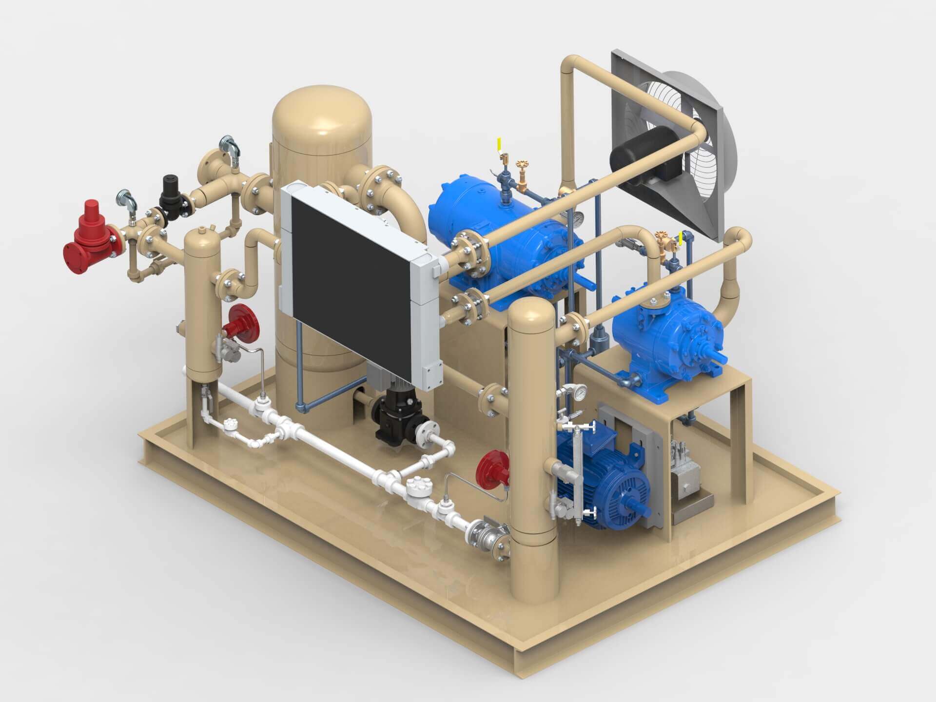 Two-stage wet gas compression system