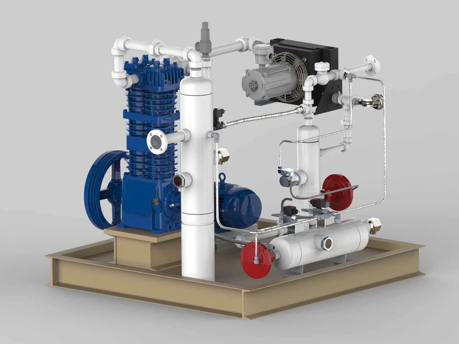 Single-stage gas compression system Single-stage gas compression system